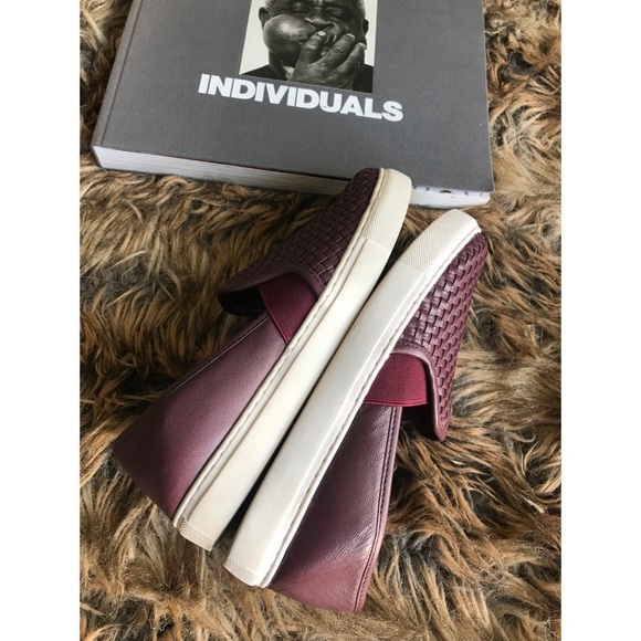 Wine | Vince Camuto Weaves Woven Slip on Sneaker - Picture 4 of 8